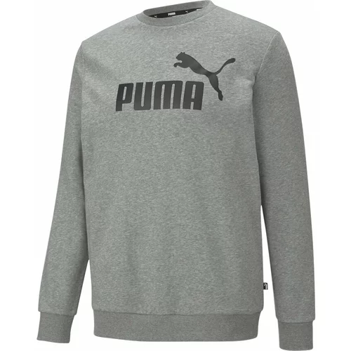 Puma Moški pulover PULOVER ESS Big Logo Crew Siva