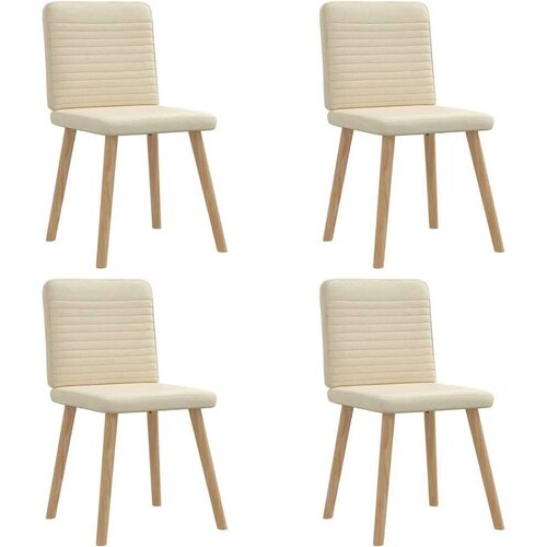  Jedilni stoli 4 kosi krem blago, (21822423) Slike