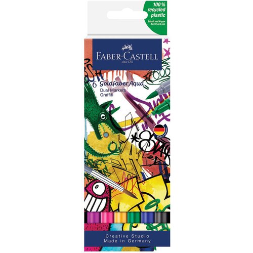 Marker OBOSTRANI AKVAREL 6BOJA GRAFFITI GOLDFABER FABER CASTELL 164525 SORTIRANO BLISTER Cene