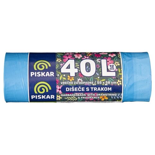 PISKAR di&scaron;eče vrečke za smeti s trakom 40 l Cene