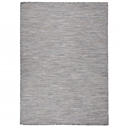vidaXL Vanjski tepih ravnog tkanja 200 x 280 cm smeđe-crni