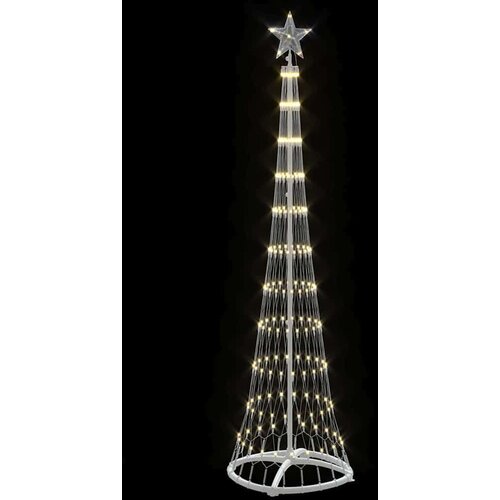 VidaXL LED božićno drvce Topla bijela 138.5 x 138.5 x 399 cm Metal Slike