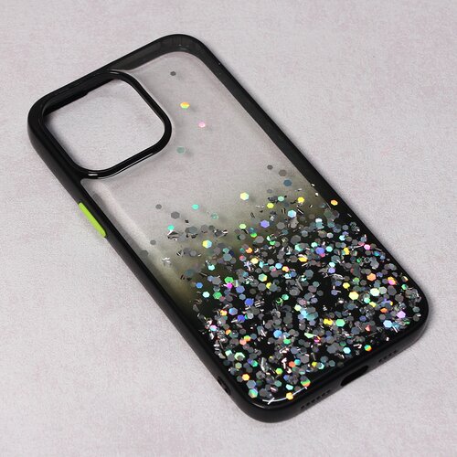 maska frame glitter za iphone 14 6.7 pro max crna Slike