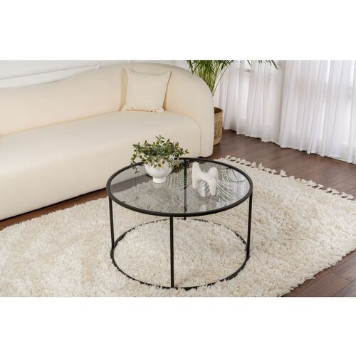 Hanah home Aurum - 80 - Black, Grey BlackGrey Coffee Table Cene
