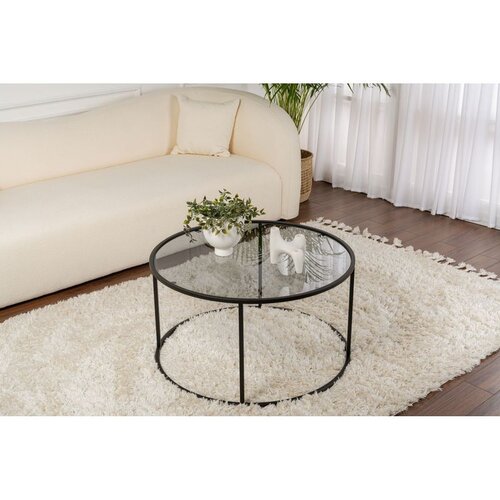Hanah home Klub sto Aurum, 80x80x43cm, Crni Cene