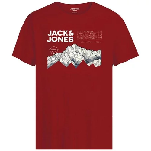 Jack & Jones Majice s kratkimi rokavi - Rdeča
