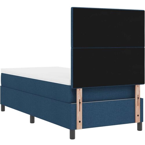  Krevet s box springom s madracem plavi 100x200 cm tkanina Slike