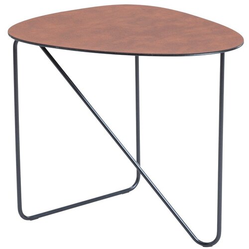 LIND DNA Kovinska klubska mizica v konjak rjavi barvi 37x44 cm Curve M Bull &amp;ndash; Slike