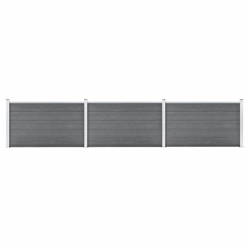 VidaXL vrtna ograda od wpc-a 526 x 106 cm siva Slike