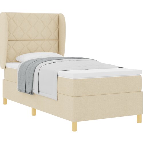 vidaXL Podna opruga s madracem Tamno siva 90x190 cm Krema 90 x 190 cm Cene