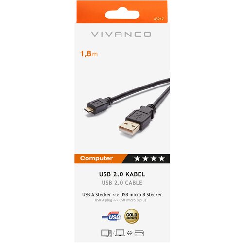 Vivanco CCU618MC1 A/MICRO B 1,8M Cene