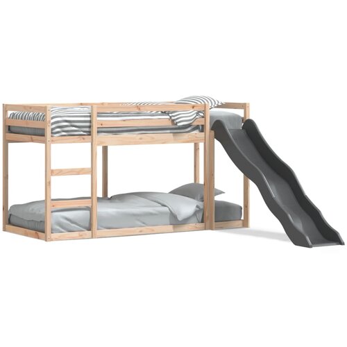 VidaXL Pograd s toboganom in lestvijo 90x190 cm trdna borovina Slike