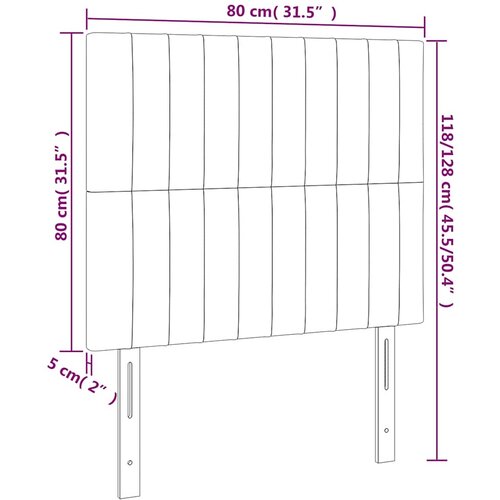  LED uzglavlje tamnozeleno 80x5x118/128 cm bar&amp;scaron;unasto Slike