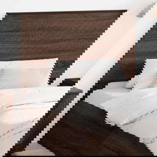  Uzglavlje s uzglavljem Smeđi hrast 100 cm Konstruirano drvo Slike