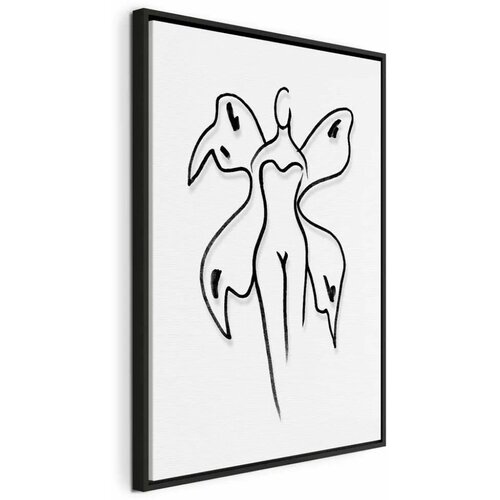  Slika - Butterfly Woman (1 Part) Vertical 80x120 U crnom drvenom okviru Cijene