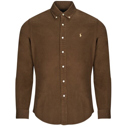 Polo Ralph Lauren CHEMISE COUPE DROITE EN VELOURS COTELE Smeđa Slike