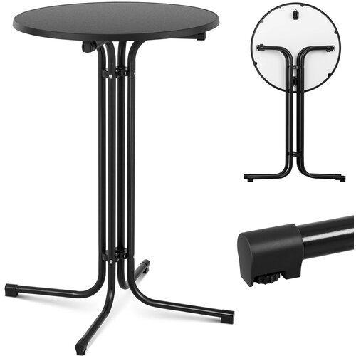 Royal Catering miza, okrogla, visoka, zložljiva barska miza, dia. 70 cm vi&amp;scaron;ina 110 cm črna, (21098132) Slike