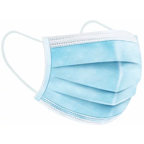  10x Higijenska zaštitna maska ​​za odrasle - 3 sloja plava u zip vrećici