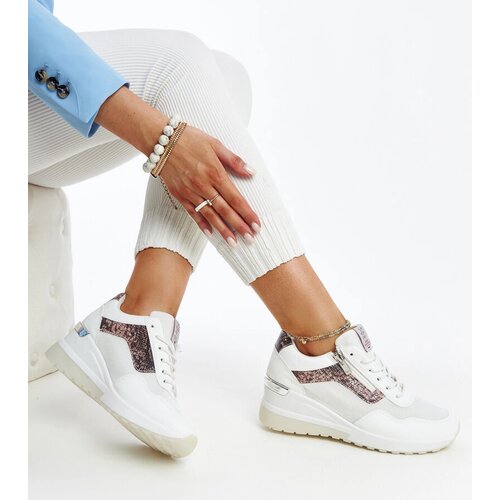 Cross Jeans White wedge women's sneakers Cijene