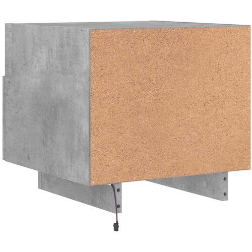  Noćni ormarići s LED svjetlima 2 kom boja betona 40x39x37 cm Slike