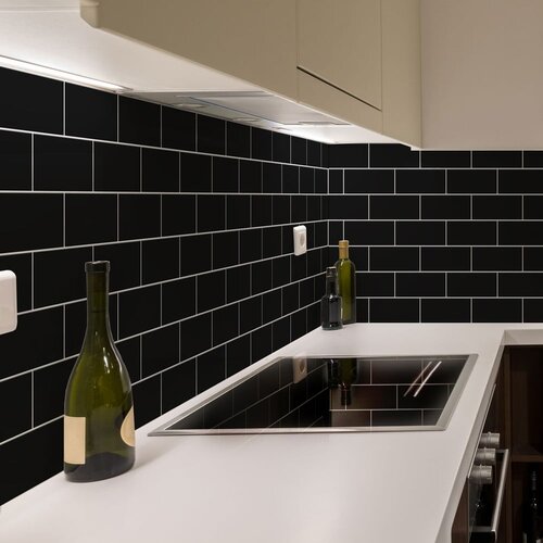 Ambiance Komplet nalepk za ploščice 30 kosov 20x10 cm Subway Tiles Black - Ambiance Cene