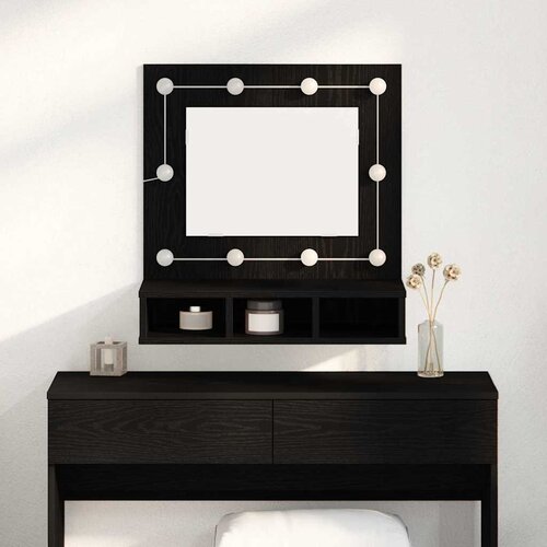  Ogledalo ormar Crni hrast 60 x 31,5 x 62 cm Konstruirano drvo Cene