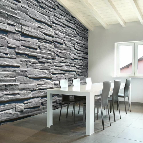  tapeta - Grey stone wall 400x309