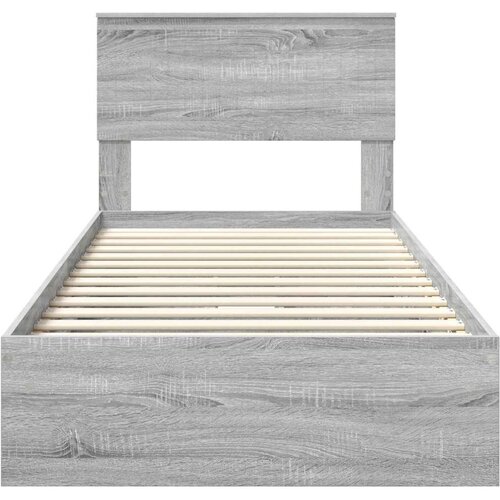  Okvir za krevet Siva Sonoma 90 x 200 cm Konstruirano drvo Slike