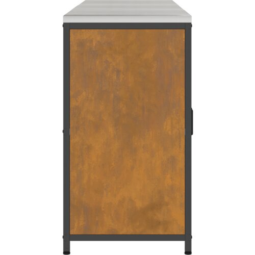 VidaXL kuhinjski set za pohranu s policom s pohranom s vratima 3 pcs rđa 210 x 50 x 92 cm Slike