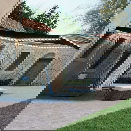  Automatska tenda sa senzorom za vjetar LED 450x300 cm antracit Slike
