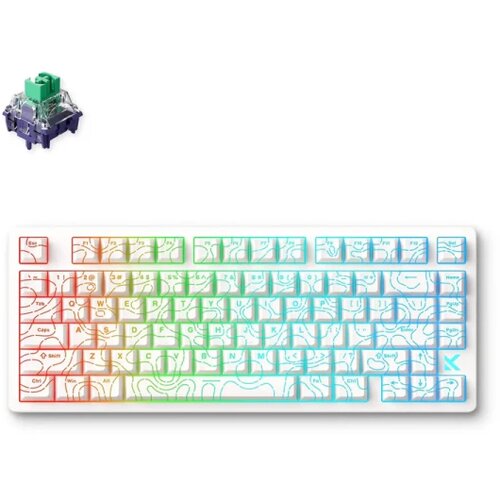 Oblivion gaming oprema Gaming tastatura MCHOSE Jet 75 White Topographic/KailH Magtetic God switch Cene