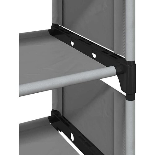 VidaXL stalak za cipele 8 slojeva sivi 54x28x124 cm netkana tkanina Slike