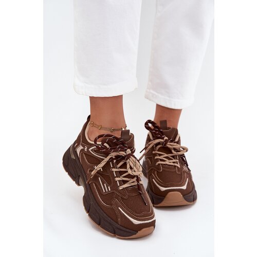 Boto Women&amp;#039;s Sports Sneakers With Double Lacing Chocolate Annelie Slike