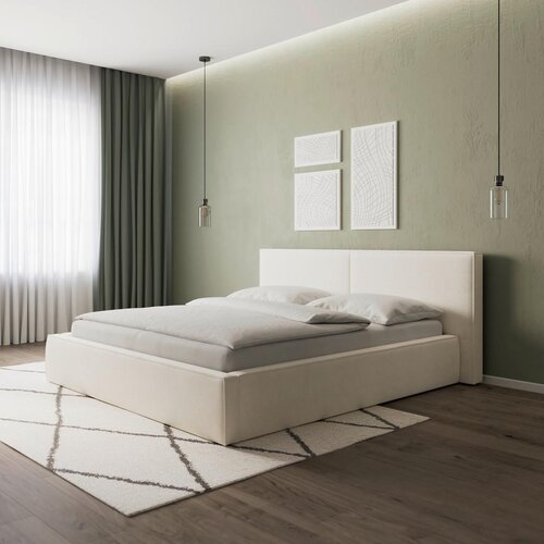 Bessagi Home Oblazinjena Postelja Serena, 180x200, Bela Slike