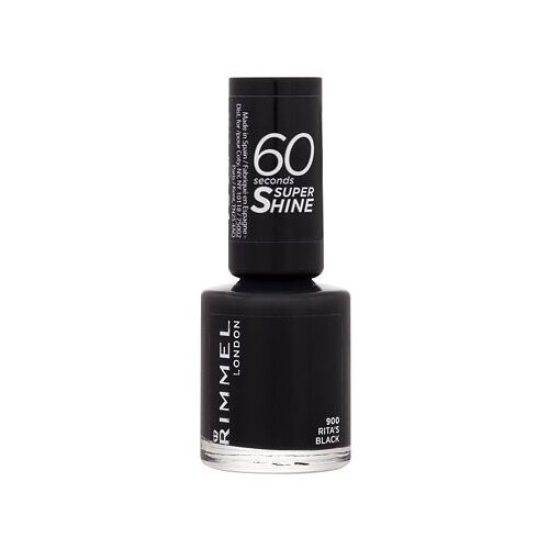Rimmel London 60 Seconds Super Shine lak za nohte 8 ml odtenek 900 Rita´s Black Cene