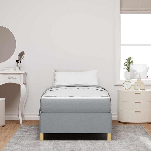  Krevetna konstrukcija Svijetlo siva 90 x 200 cm tkanina Slike