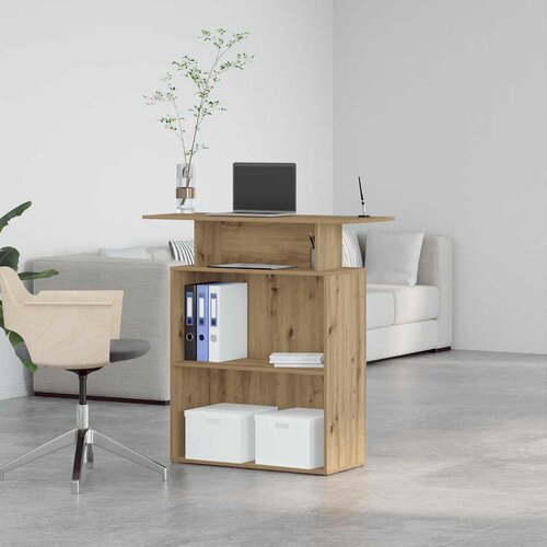  Recepcijski stol Artisan hrast 100x40x104 cm izrađeno drvo Slike