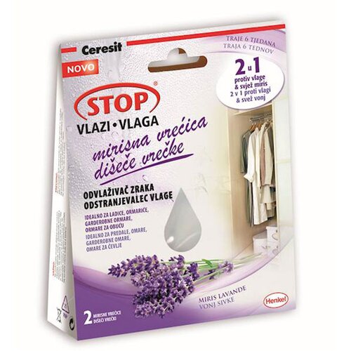  Stop vlagi Ceresit Stop 2 v 1 z vonjem sivke, 2 x 50g, 2 kosa Slike