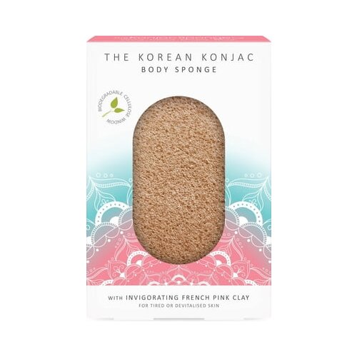 The Konjac Sponge Company spužva za tijelo sa 6 vala od francuske ružičaste glinice Slike