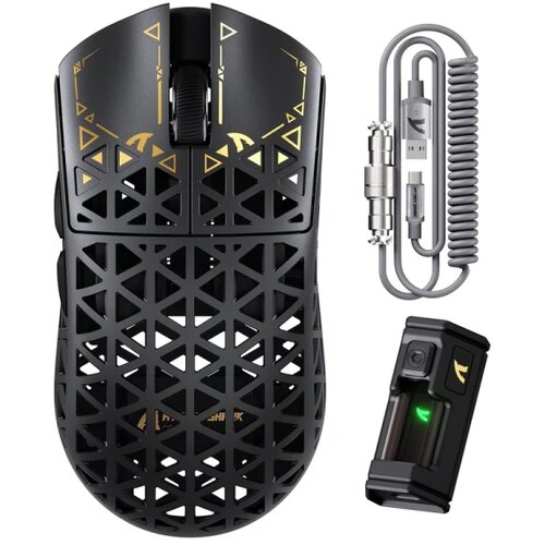 Oblivion gaming oprema Bežični gaming mi&amp;scaron; Attack Shark R5Ultra PAW3950MAX/Carbon Fiber/Superlight/8KHz/Omron Switches/Black Slike