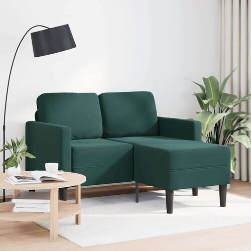 SOFA 2-sedežni kavč z ležiščem v obliki črke L temno zelena 125 cm Cene