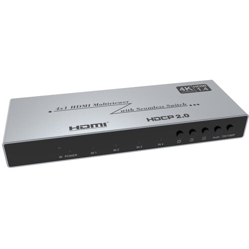 INF HDMI 4-v-1 Multiview razdelilec 4K (3840x2160) v aluminijastem ohi&scaron;ju z IR daljinskim upravljalnikom, (5000282792) Cene