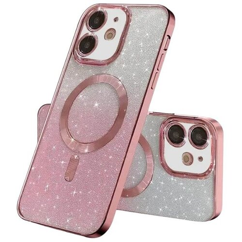 Magsafe glitter maskica iPhone 16 Pro Max Pink Slike