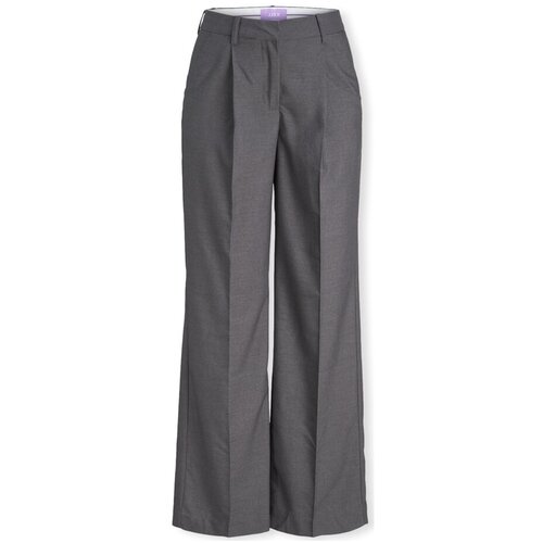 JJXX Noos Ellis Wide Trousers - Dark Grey Melange Siva Slike