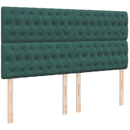 VidaXL okvir kreveta s madracima tamnozeleni 160x200cm bar&amp;scaron;unasti Slike