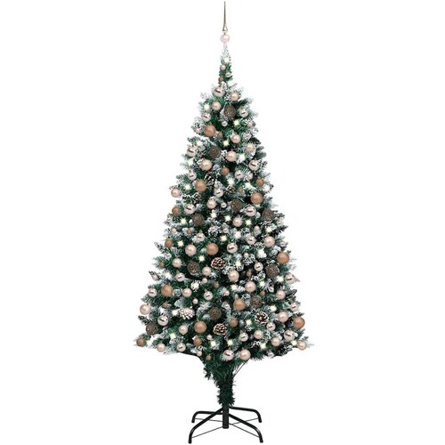 In umjetno božićno drvce led s kuglicama i šiškama 240 cm Cene