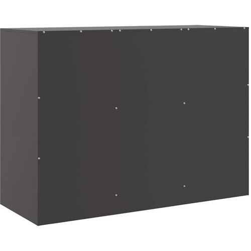  Komoda crna 99 x 39 x 73 cm čelična Slike