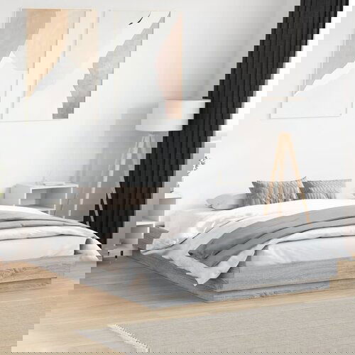 Furnova Posteljni okvir siva sonoma 140x200 cm inženirski les, (21942626) Slike
