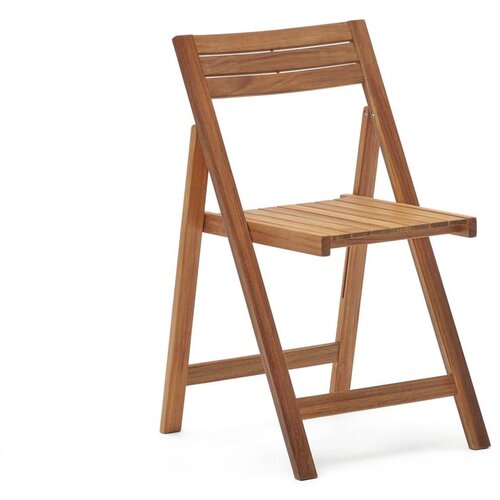 Kave Home Vrtni stol iz masivnega lesa v naravni barvi Sadirar &ndash; Cene
