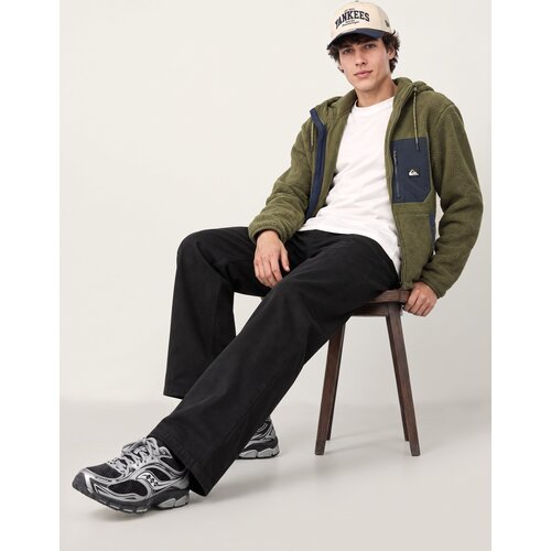Quiksilver CLEAN COAST FZ HOOD Kaki Slike